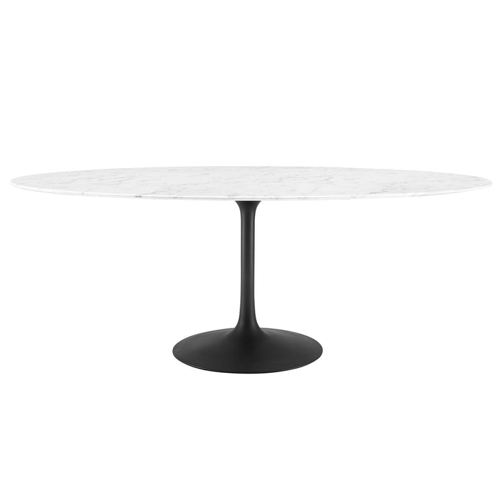 Luna 78" Oval Onyx Dining Table