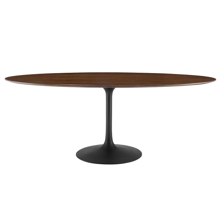 Liana 78" Oval Walnut Wood Grain Dining Table