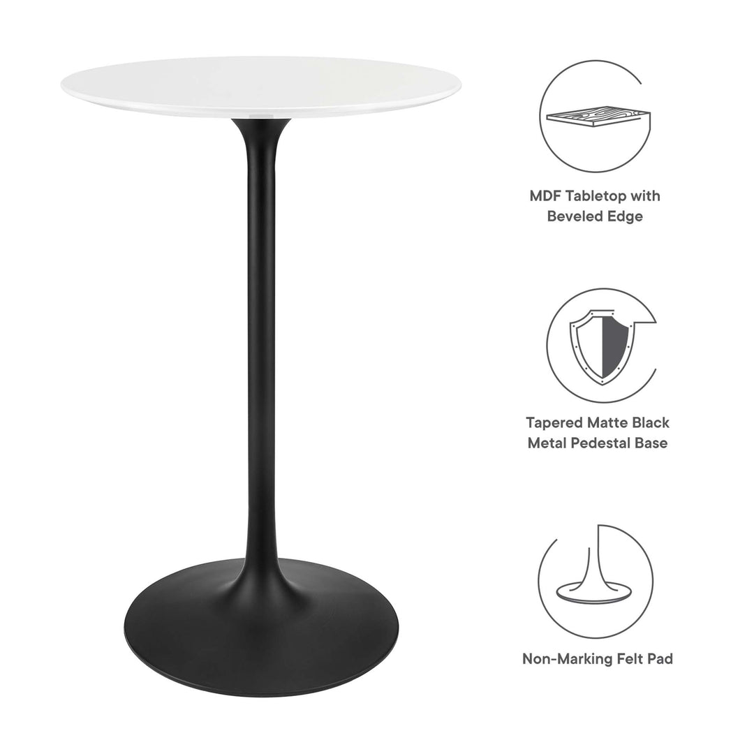 Luna 28" Round Wood Bar Table