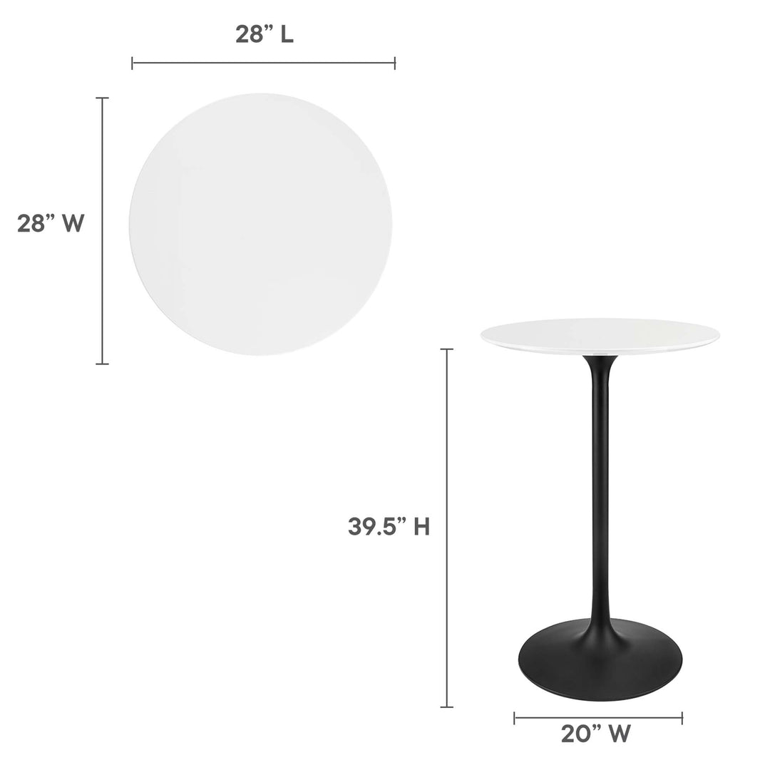 Luna 28" Round Wood Bar Table