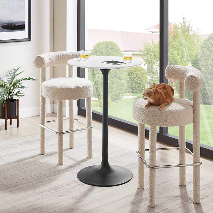 Luna 28" Round Wood Bar Table