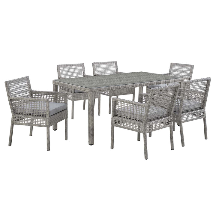 Aria 7 Piece Outdoor Patio Wicker Rattan Set