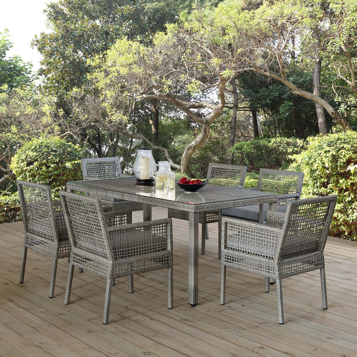 Aria 7 Piece Outdoor Patio Wicker Rattan Set