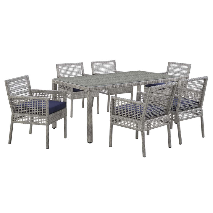 Aria 7 Piece Outdoor Patio Wicker Rattan Set