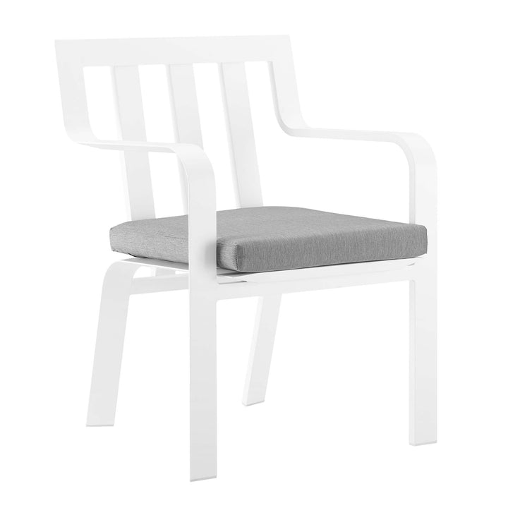 Barton Stackable Outdoor Patio Aluminum Dining Armchair