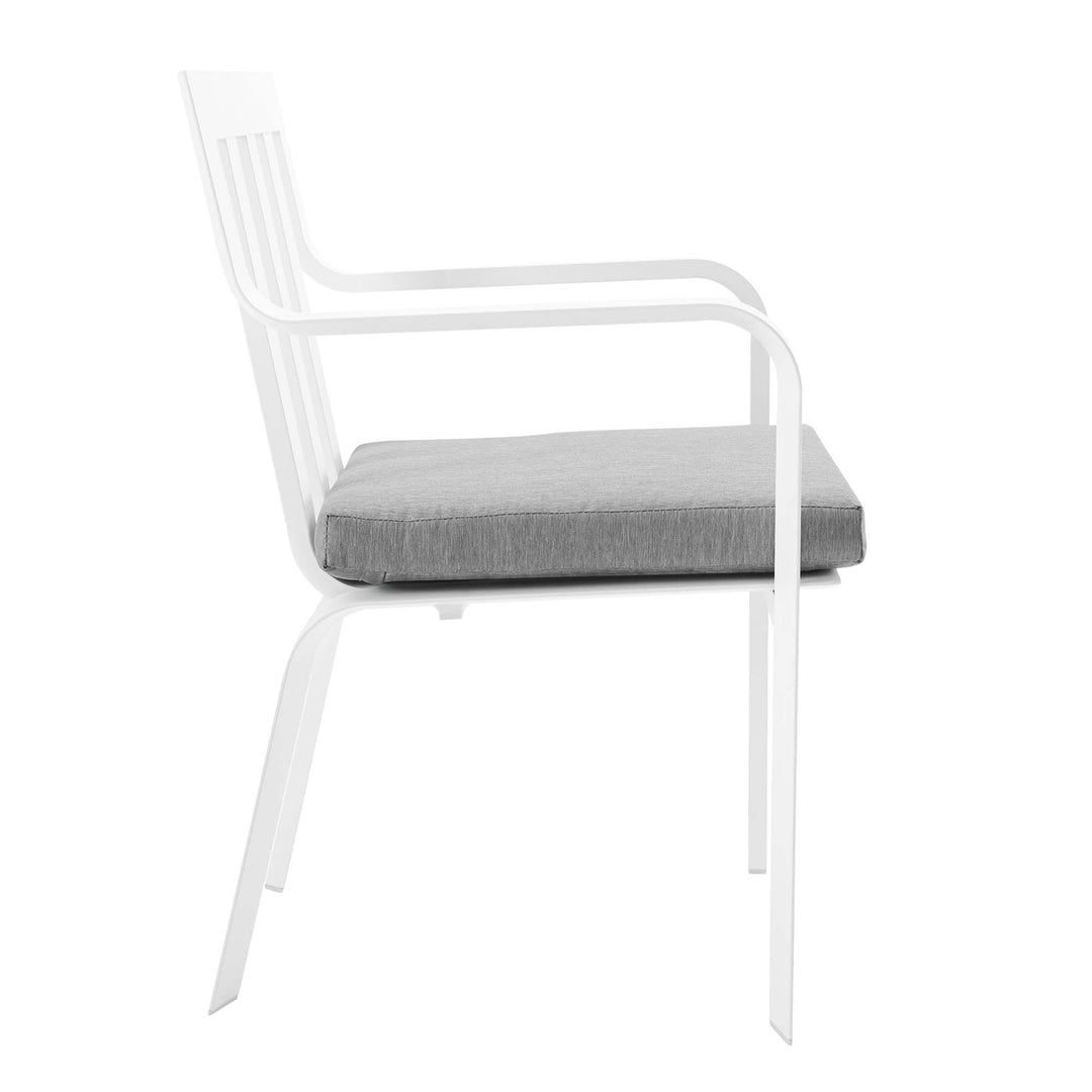 Barton Stackable Outdoor Patio Aluminum Dining Armchair