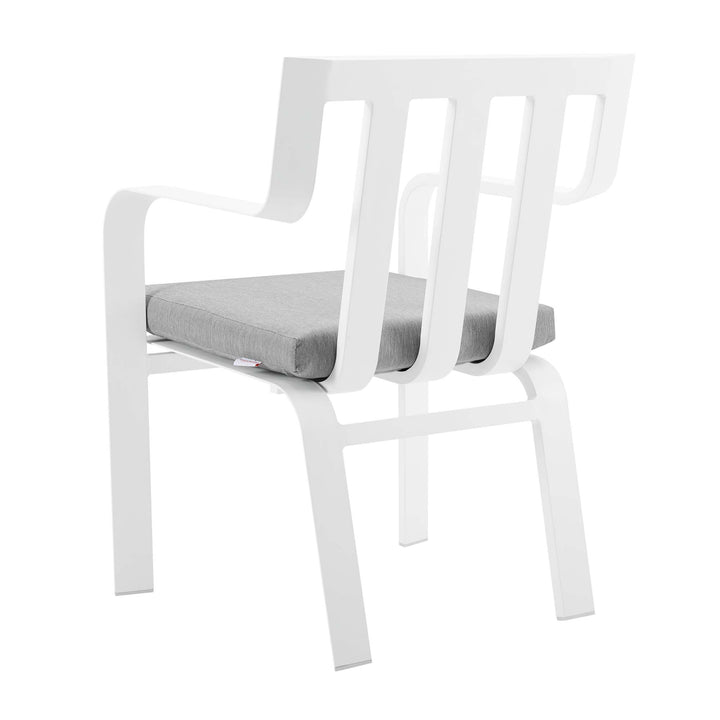 Barton Stackable Outdoor Patio Aluminum Dining Armchair