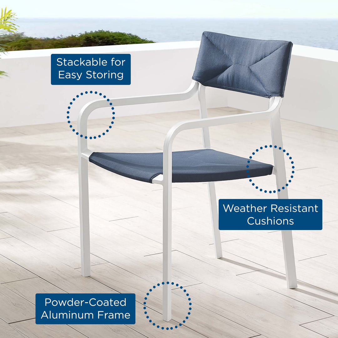 Riverside Stackable Outdoor Patio Aluminum Dining Armchair