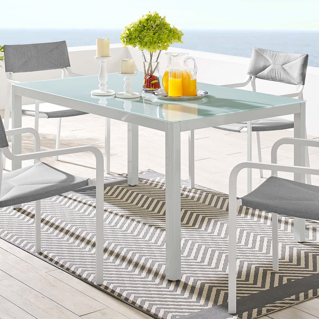 Regency 59" Outdoor Patio Aluminum Dining Table