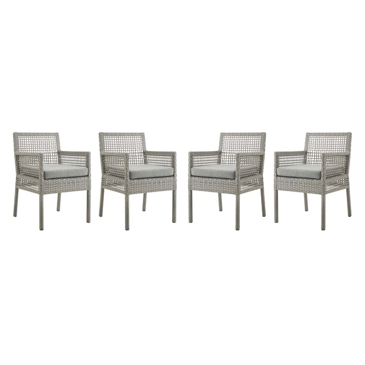 Azura Outdoor Patio Wicker Rattan Dining Armchair Set of 4