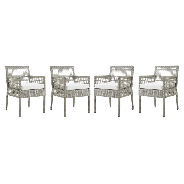 Azura Outdoor Patio Wicker Rattan Dining Armchair Set of 4