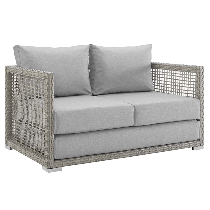 Aria 4 Piece Outdoor Patio Wicker Rattan Set