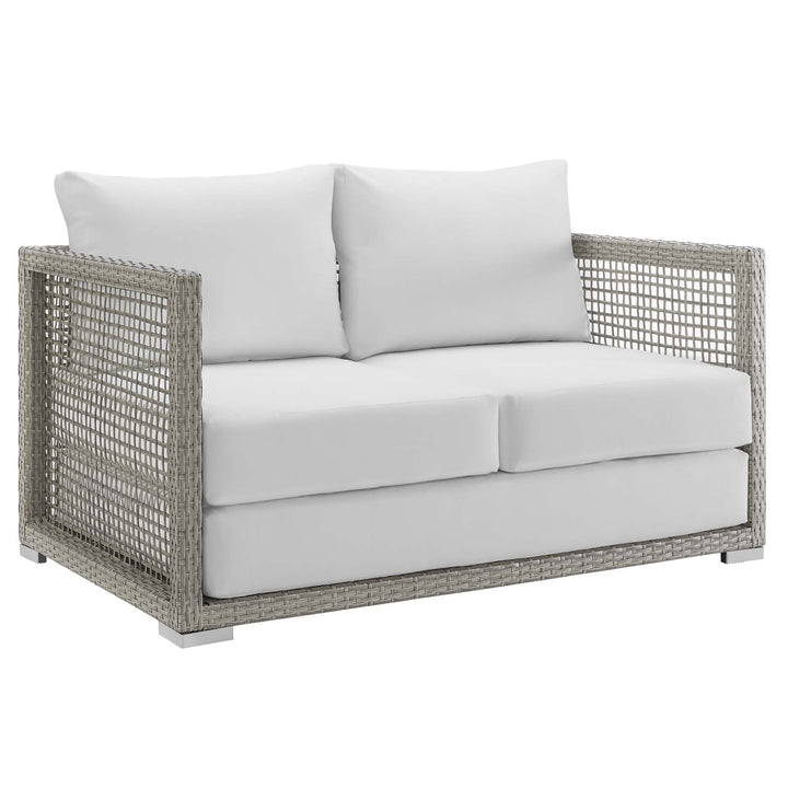 Aria 4 Piece Outdoor Patio Wicker Rattan Set