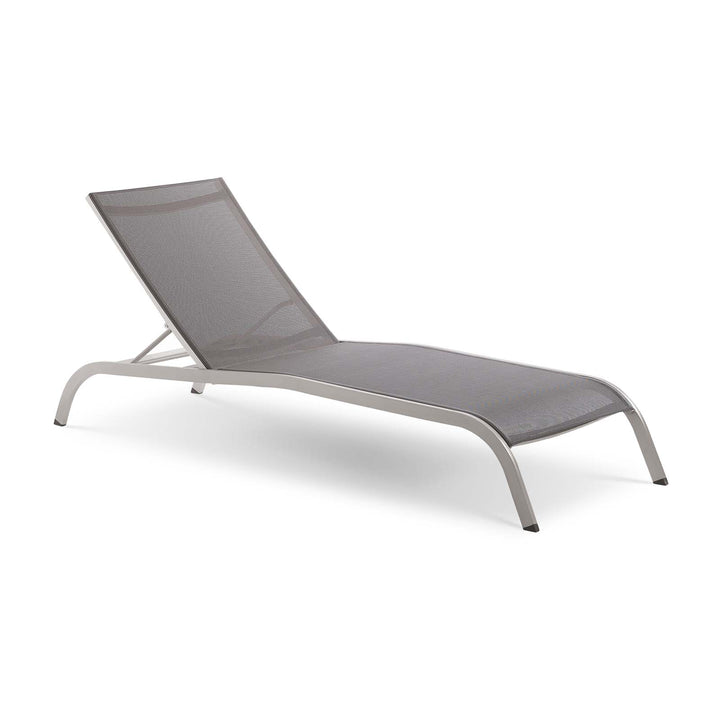 Sierra Mesh Chaise Outdoor Patio Aluminum Lounger