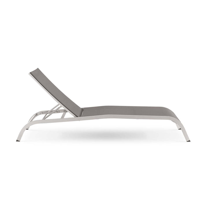 Sierra Mesh Chaise Outdoor Patio Aluminum Lounger