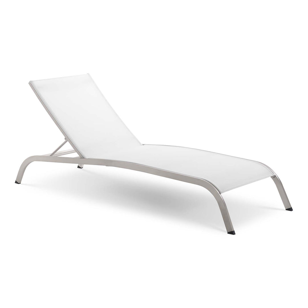 Sierra Mesh Chaise Outdoor Patio Aluminum Lounger