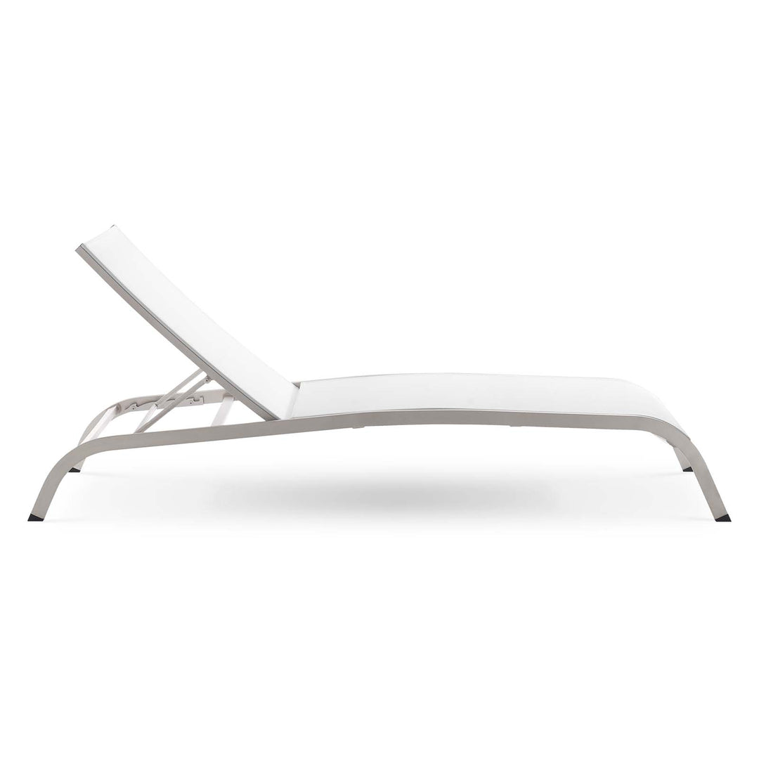 Sierra Mesh Chaise Outdoor Patio Aluminum Lounger