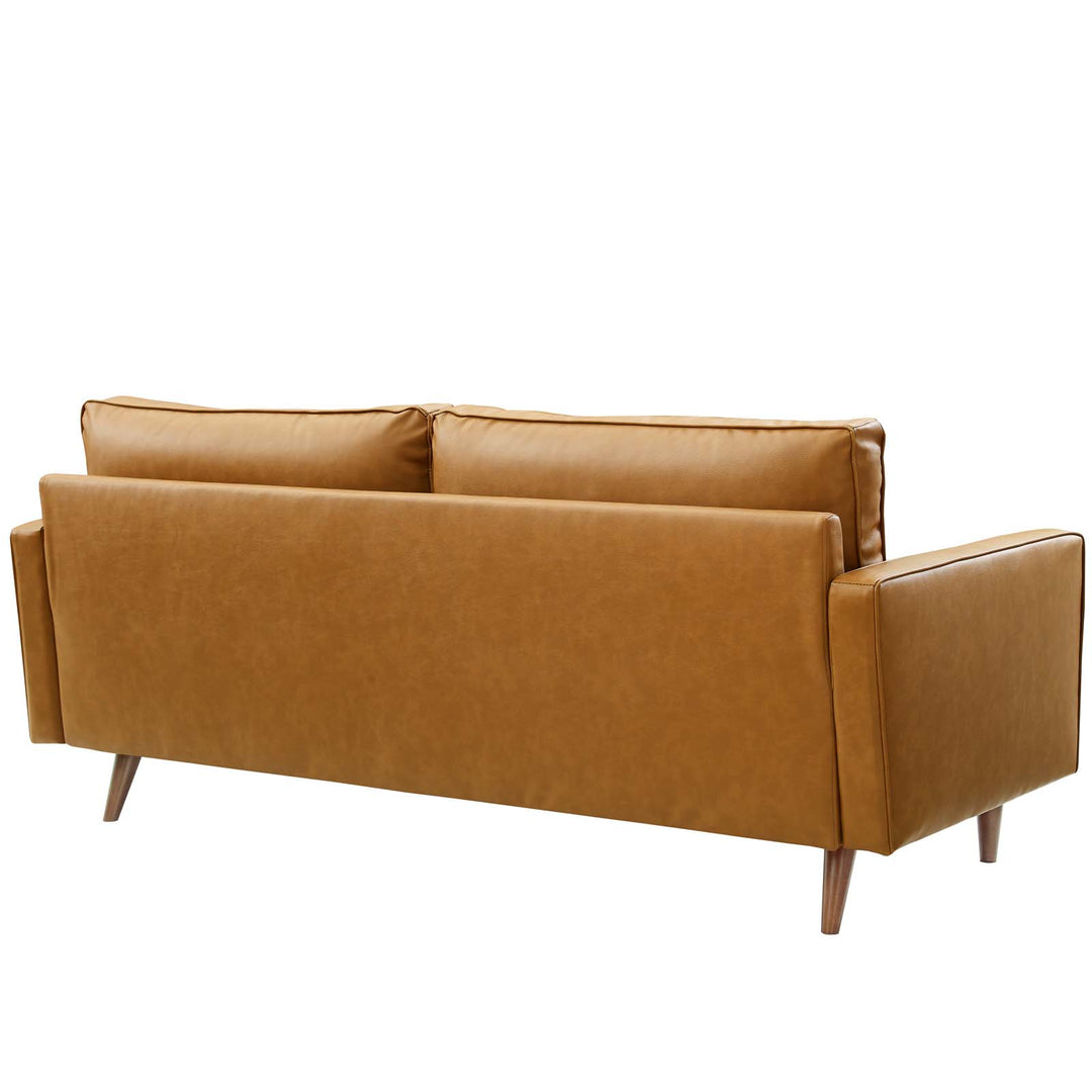 Vanguard Tufted Vegan Leather Sofa