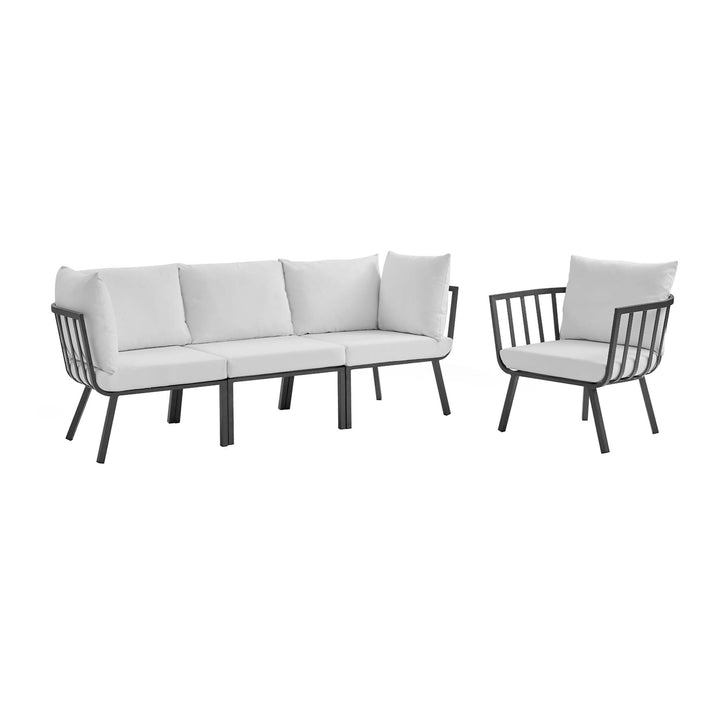 Riviera 4 Piece Outdoor Patio Aluminum Set