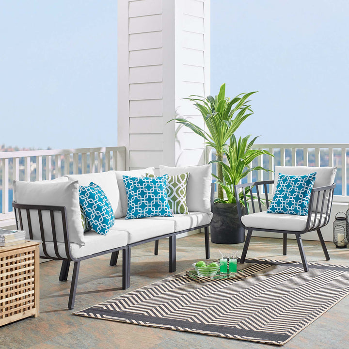 Riviera 4 Piece Outdoor Patio Aluminum Set