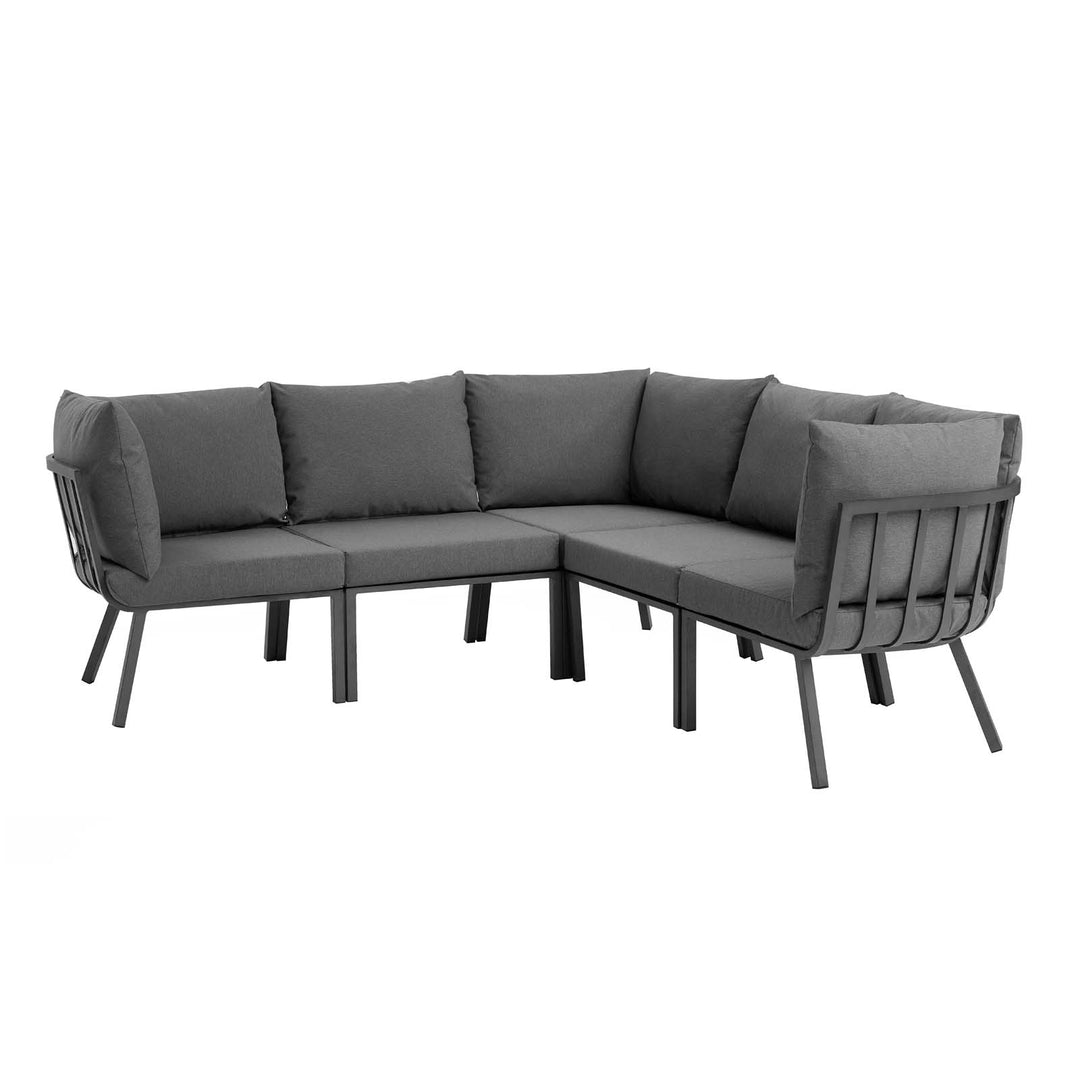 Riverview 5 Piece Outdoor Patio Aluminum Sectional