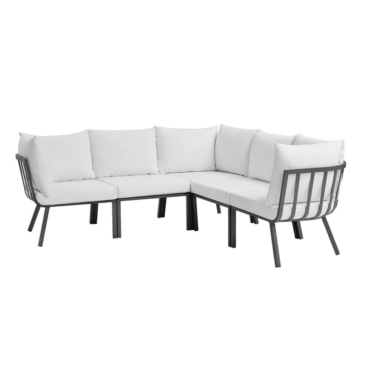 Riverview 5 Piece Outdoor Patio Aluminum Sectional