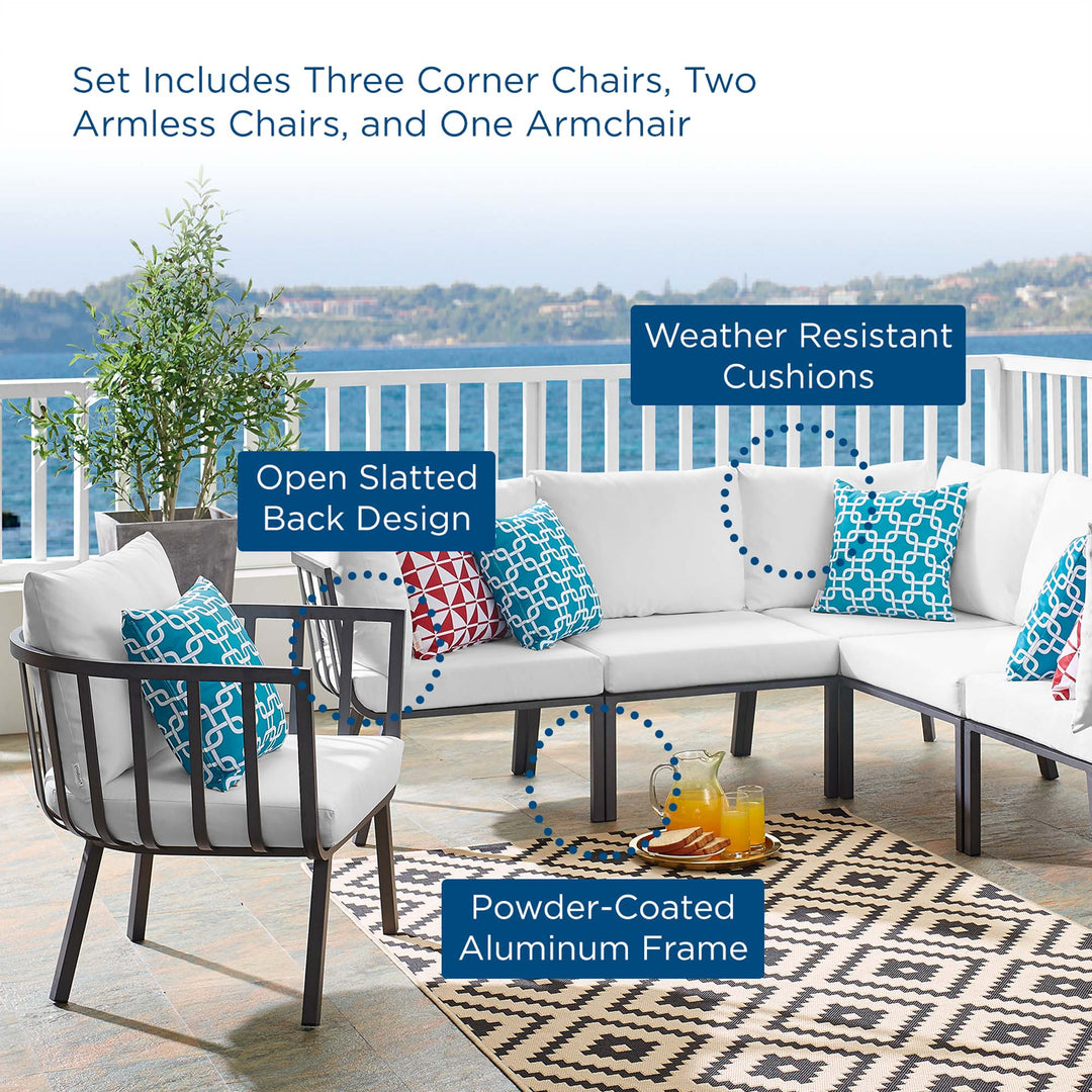 Riverfront 6 Piece Outdoor Patio Aluminum Set