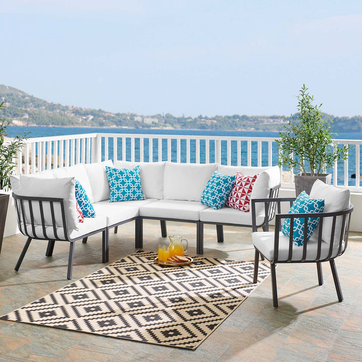 Riverfront 6 Piece Outdoor Patio Aluminum Set