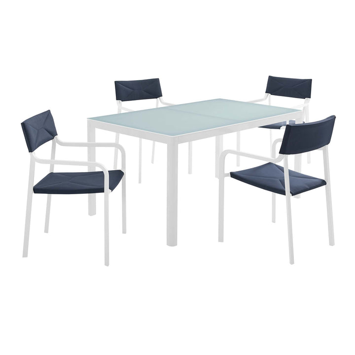 Riviera 5 Piece Outdoor Patio Aluminum Dining Set