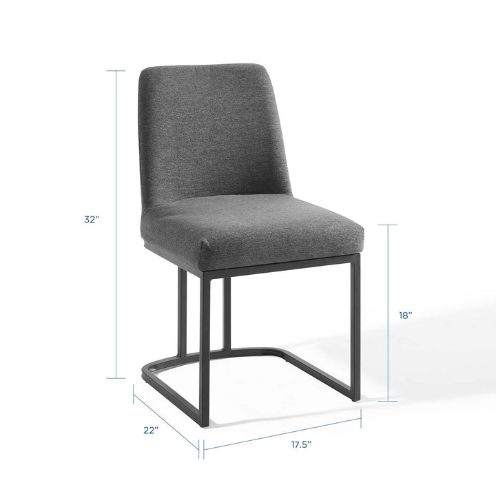 Ascend Sled Base Upholstered Fabric Dining Side Chair