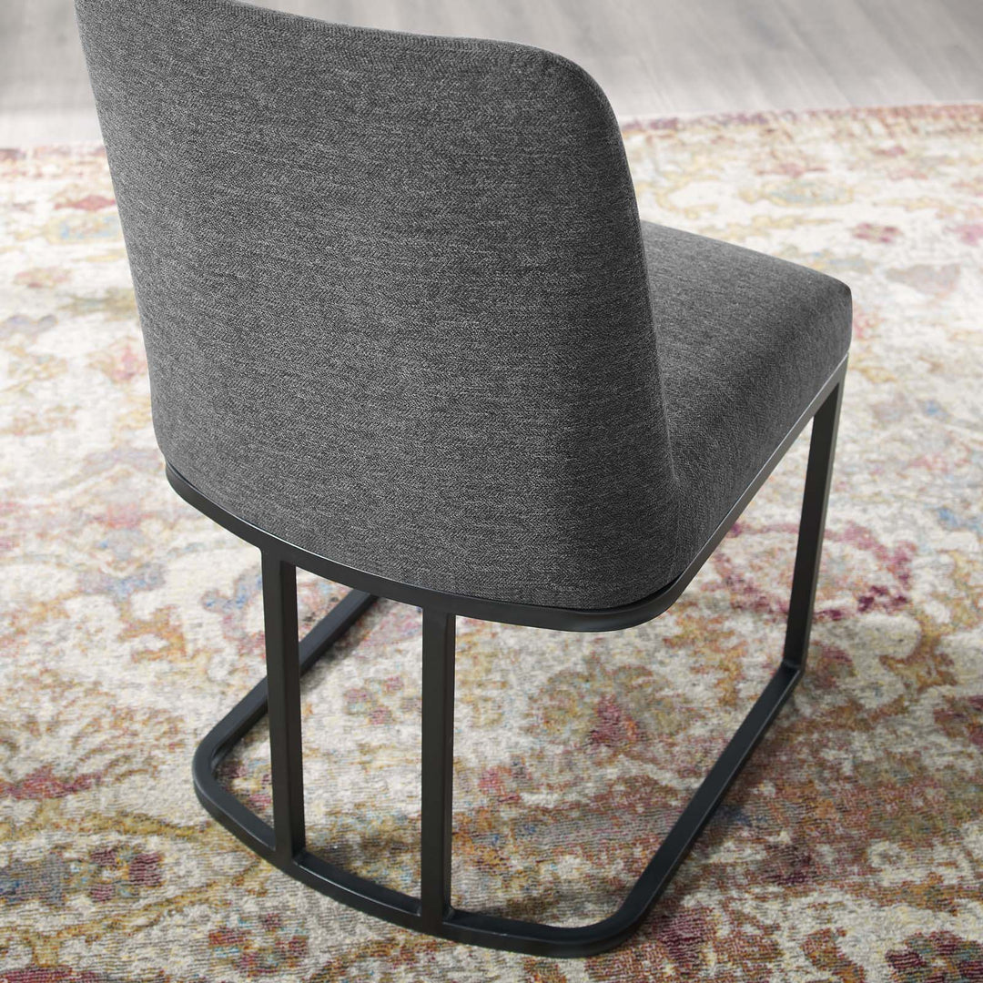 Ascend Sled Base Upholstered Fabric Dining Side Chair