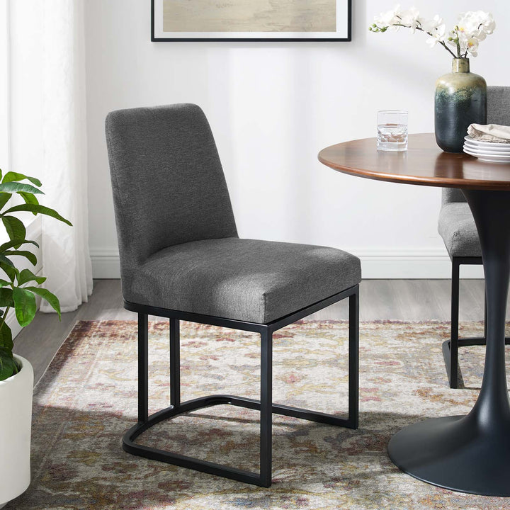 Ascend Sled Base Upholstered Fabric Dining Side Chair