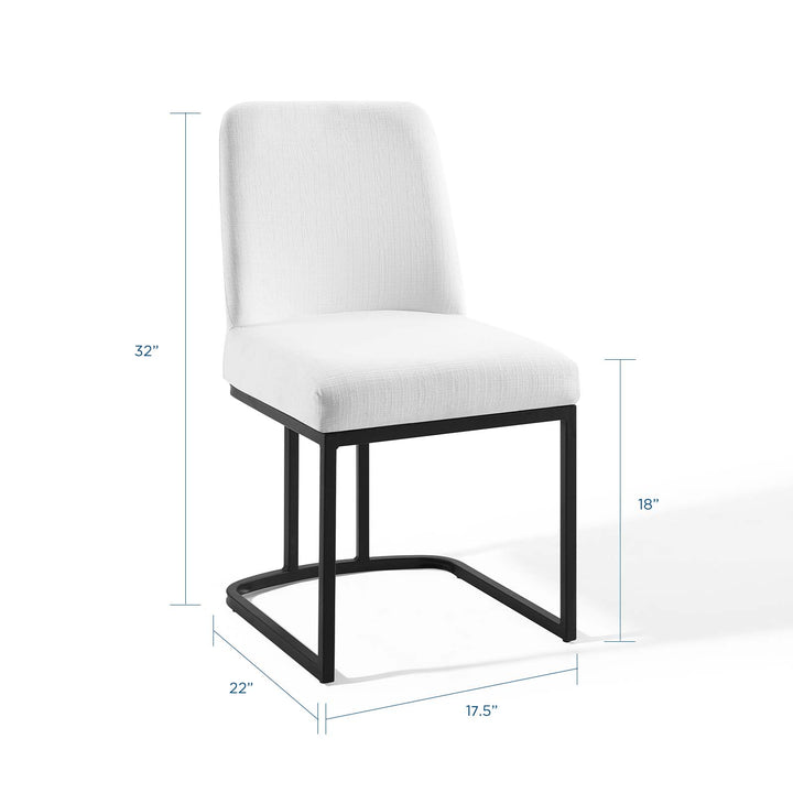 Ascend Sled Base Upholstered Fabric Dining Side Chair