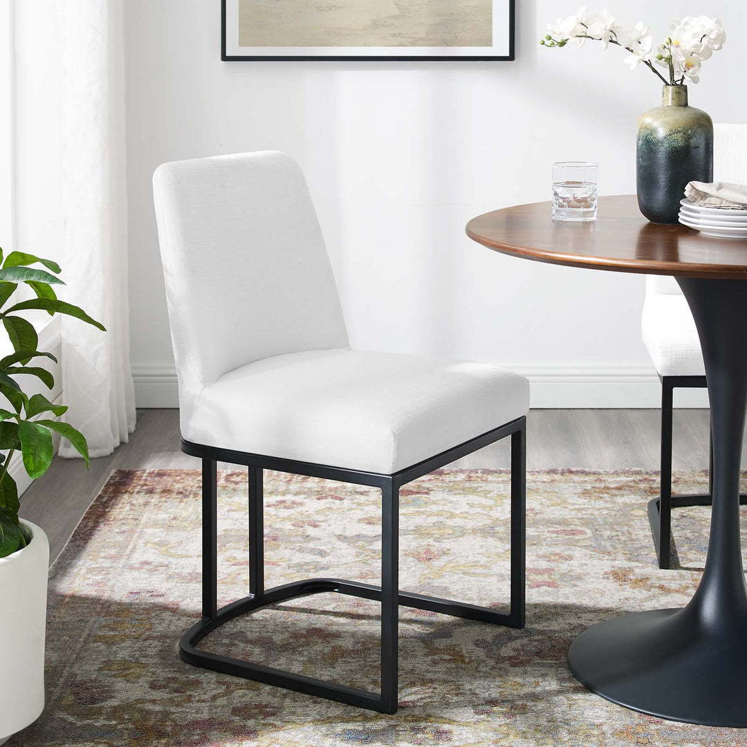 Ascend Sled Base Upholstered Fabric Dining Side Chair