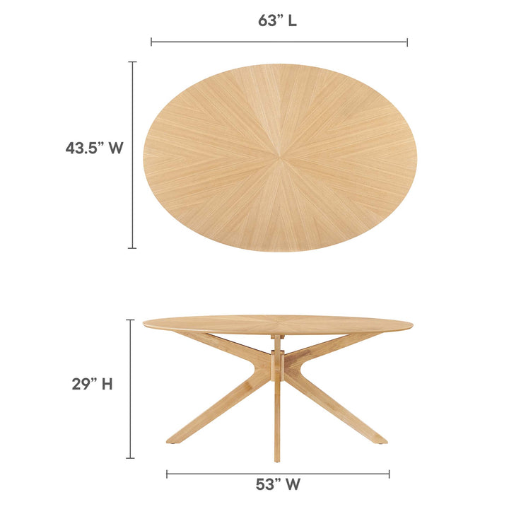 Confluence 63" Oval Wood Dining Table