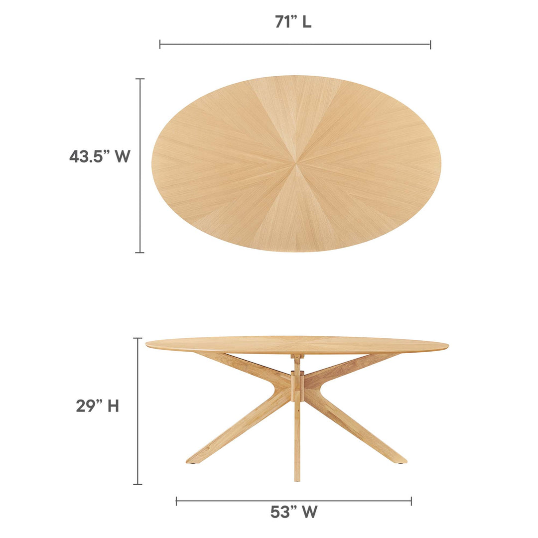 Concord 71" Oval Wood Dining Table