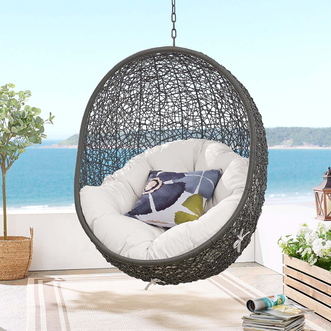 Harbor Outdoor Patio Sunbrella® Swing Chair With Stand