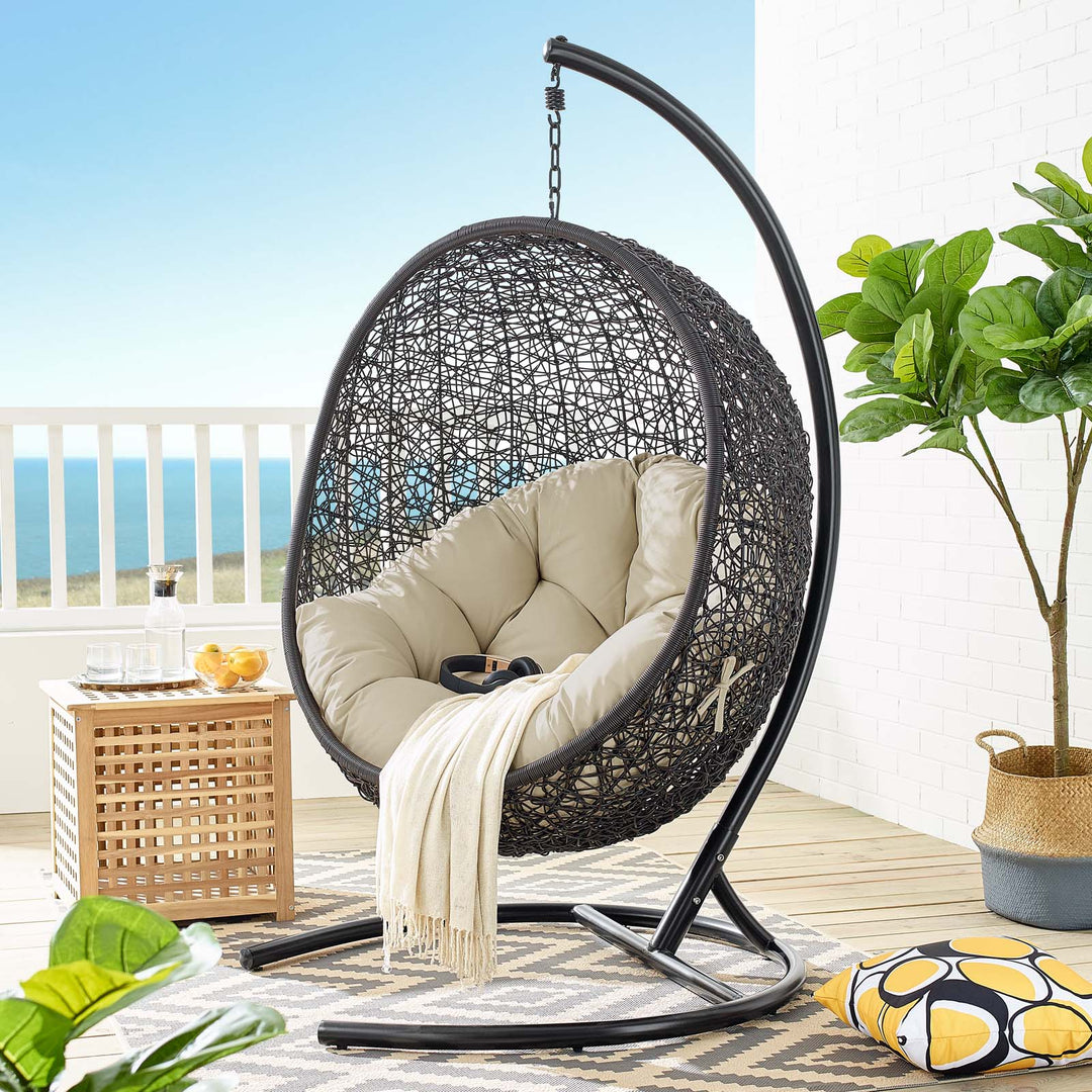 Encircle Shade Swing Outdoor Patio Lounge Chair