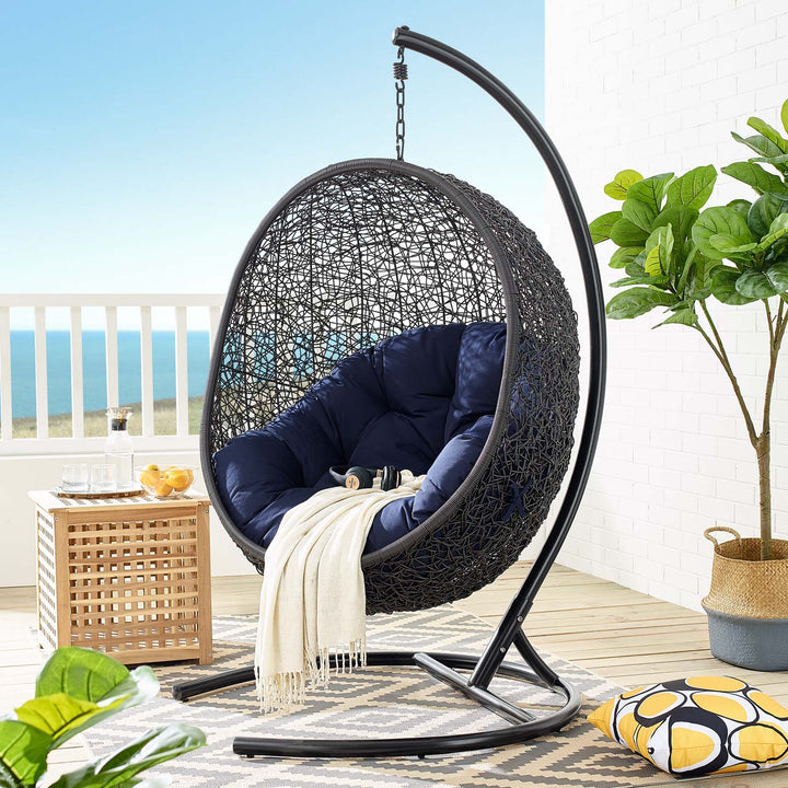 Encircle Shade Swing Outdoor Patio Lounge Chair