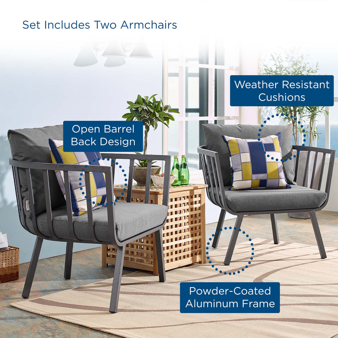 Riverside Aluminum Armchair Duo Set