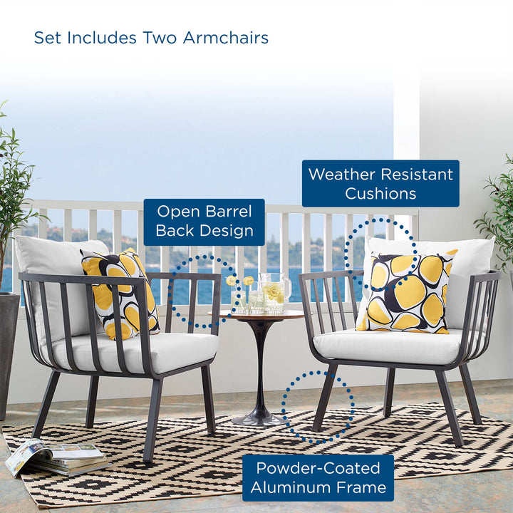 Riverside Aluminum Armchair Duo Set