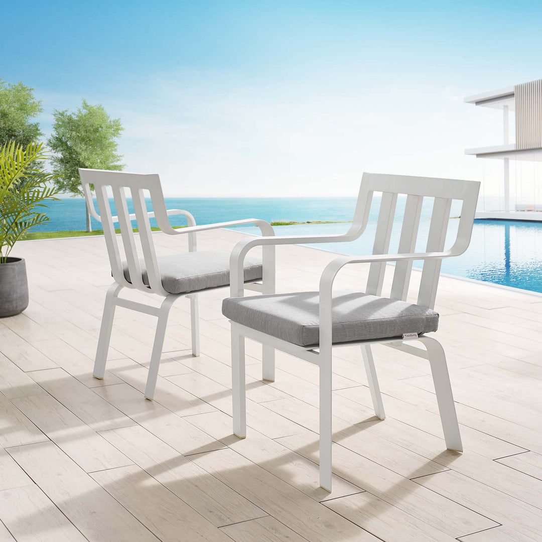 Bayside Outdoor Patio Aluminum Armchair Set of 2