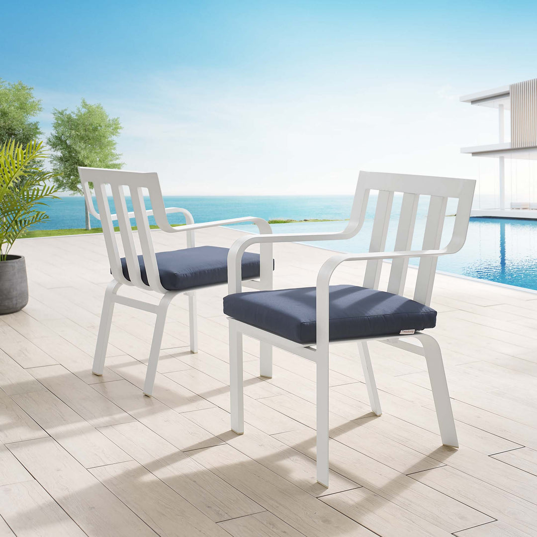 Bayside Outdoor Patio Aluminum Armchair Set of 2