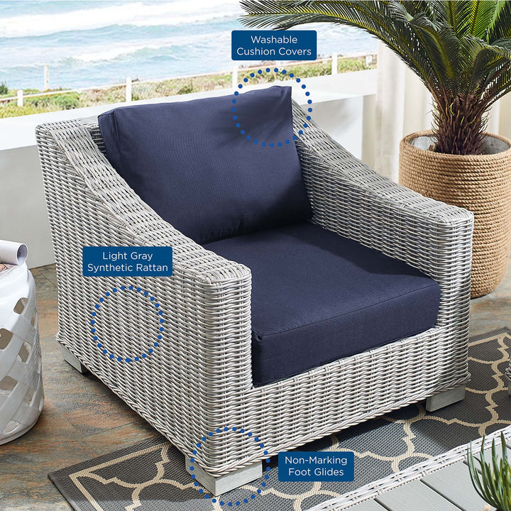 Coventry Sunlight® Outdoor Patio Wicker Rattan Armchair