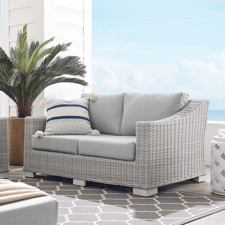 Charleston Sunshade® Outdoor Patio Wicker Rattan Loveseat