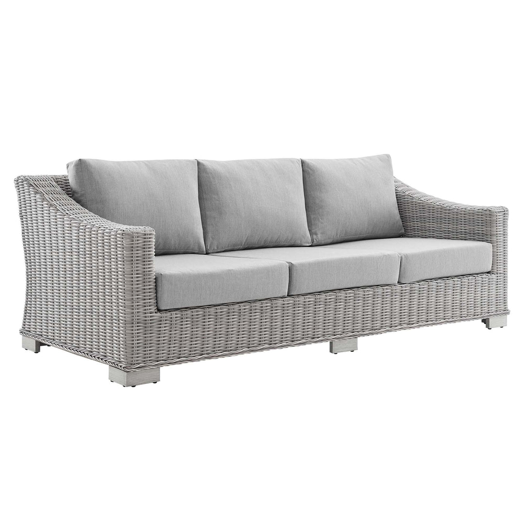 Crescent Sunbrella® Outdoor Patio Wicker Rattan Sofa