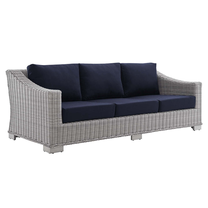 Crescent Sunbrella® Outdoor Patio Wicker Rattan Sofa