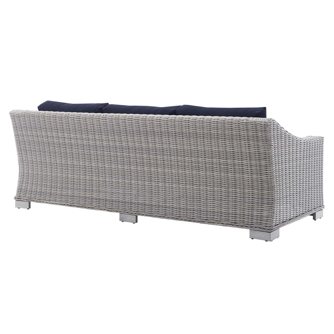 Crescent Sunbrella® Outdoor Patio Wicker Rattan Sofa