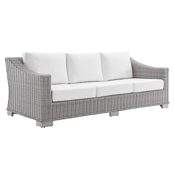 Crescent Sunbrella® Outdoor Patio Wicker Rattan Sofa