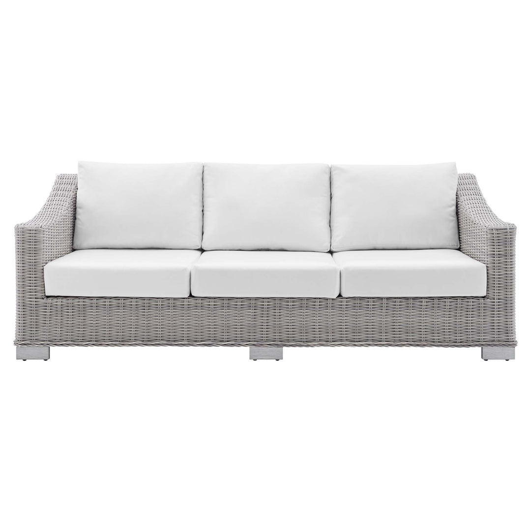 Crescent Sunbrella® Outdoor Patio Wicker Rattan Sofa